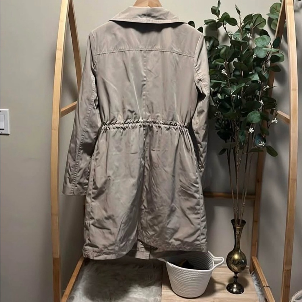 Guess Beige Women's Trench Coat with Shawl Collar - Picture 6 of 6